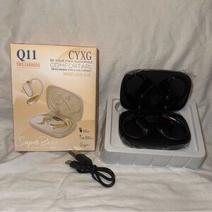 Black Wireless Earbuds Bluetooth Super Bass New